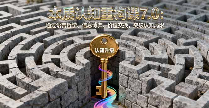 本质认知重构课7.0：通过语言哲学、信息博弈、价值交换，突破认知局限-副业网资源站