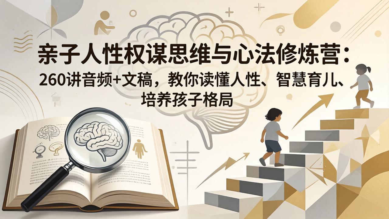 亲子人性权谋思维与心法修炼营：260讲音频+文稿，教你读懂人性、智慧育儿、培养孩子格局-副业网资源站