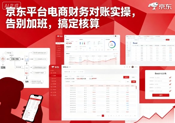 京东平台电商财务对账实操，告别加班，搞定核算-副业网资源站