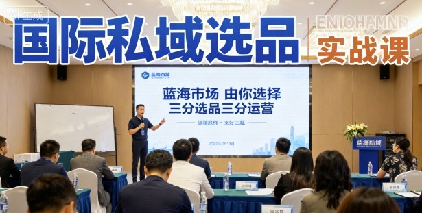 国际私域选品实战课，蓝海市场由你选择，七分选品三分运营-副业网资源站