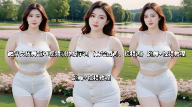 微胖女孩舞蹈AI视频制作提示词(含绘图词、视频词) 跳舞+视频教程-副业网资源站