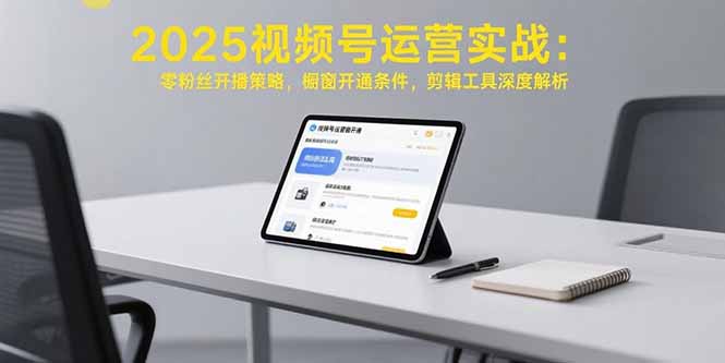 2025视频号运营实战：零粉丝开播策略，橱窗开通条件，剪辑工具深度解析-副业网资源站