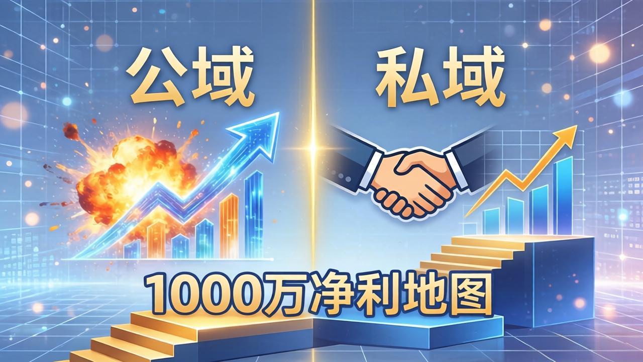 公域玩命出爆款，私域悄悄做成交：这套AI内训课，2026给你打通1000万净利的地图-副业网资源站