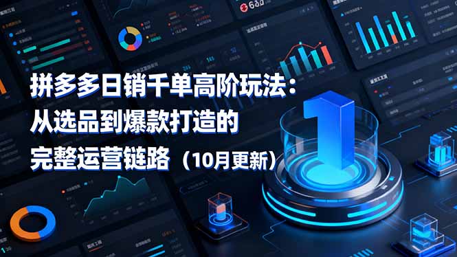 拼多多日销千单高阶玩法：从选品到爆款打造的完整运营链路(10月更新-副业网资源站