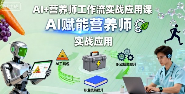 AI+营养师工作流实战应用课，AI赋能营养师-副业网资源站