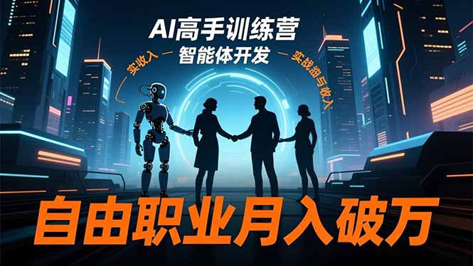AI高手训练营3.0，ChatGPT，Midjourney，智能体开发，自由职业月入破万-副业网资源站