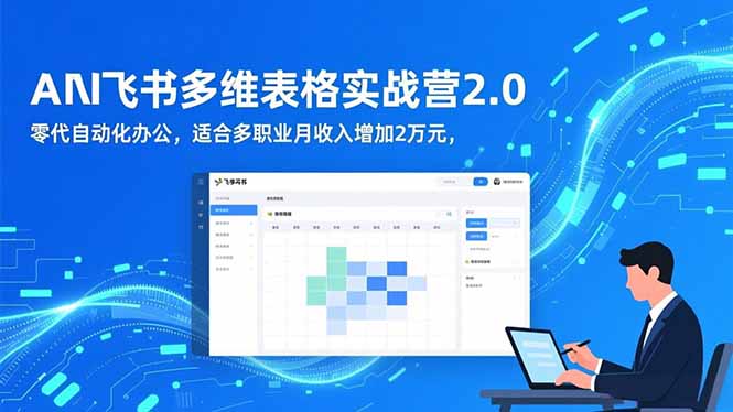 AI+飞书多维表格实战营2.0：零代码自动化办公，适合多职业月收入增加2万元-副业网资源站