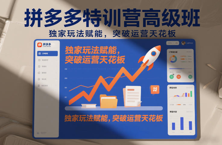 拼多多特训营高阶班，独家玩法赋能，突破运营天花板(更新26年4月10日)-副业网资源站