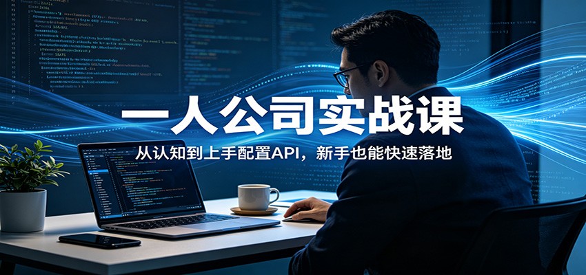 一人公司实战课：从认知到上手配置API，新手也能快速落地-副业网资源站