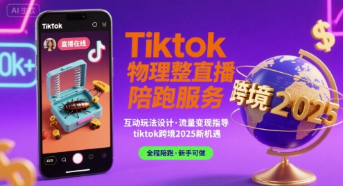 Tiktok物理整蛊直播陪跑服务-tiktok跨境2025-副业网资源站