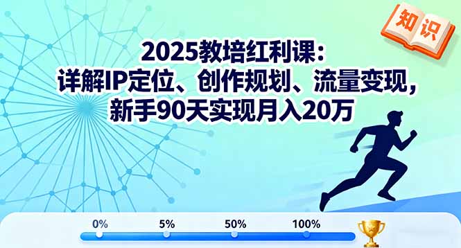 2025教培红利课：详解IP定位、创作规划、流量变现，新手90天实现月入20万-副业网资源站