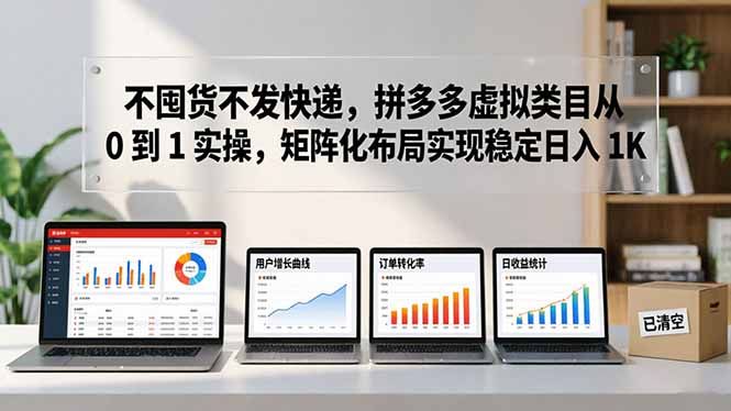 不囤货不发快递，拼多多虚拟类目从 0 到 1 实操，矩阵化布局实现稳定日入 1K-副业网资源站