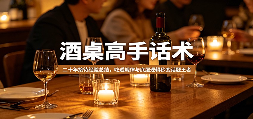 酒桌高手话术：二十年接待经验总结，吃透规律与底层逻辑秒变话题王者-副业网资源站