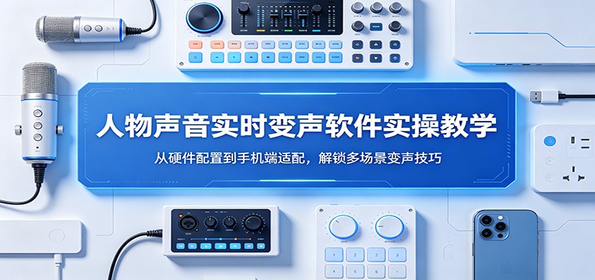 人物声音实时变声软件实操教学：从硬件配置到手机端适配，解锁多场景变声技巧-副业网资源站