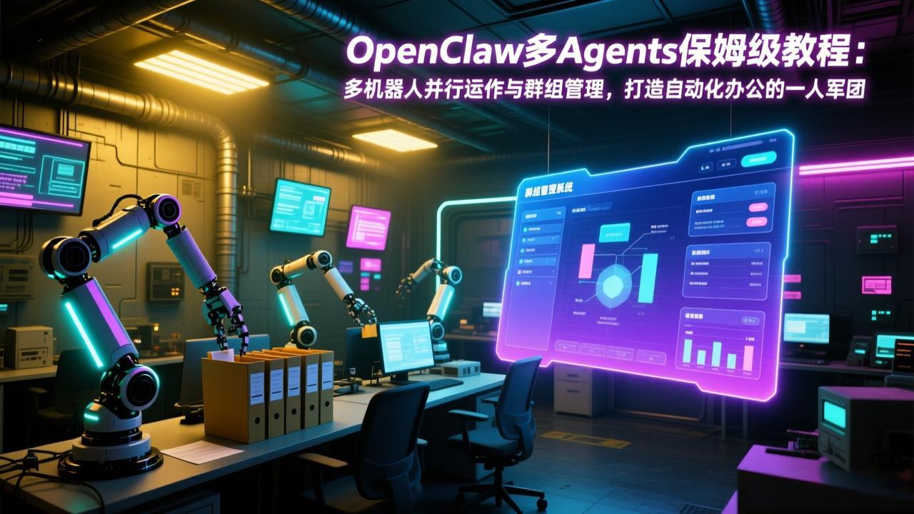 OpenClaw多Agents保姆级教程：多机器人并行运作与群组管理，打造自动化办公的一人军团-副业网资源站
