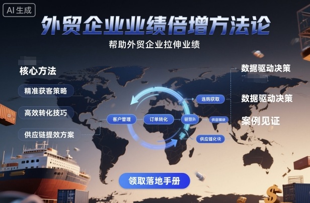 外贸企业业绩倍增方法论，帮助外贸企业拉伸业绩-副业网资源站