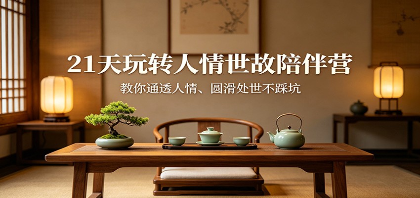 21天玩转人情世故陪伴营：教你通透人情、圆滑处世不踩坑-副业网资源站
