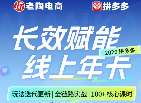拼多多线上SVIP线上年卡，从认知到基础、从推广到活动、从活动到玩法，全链路实战(26年4月15日更新)-副业网资源站