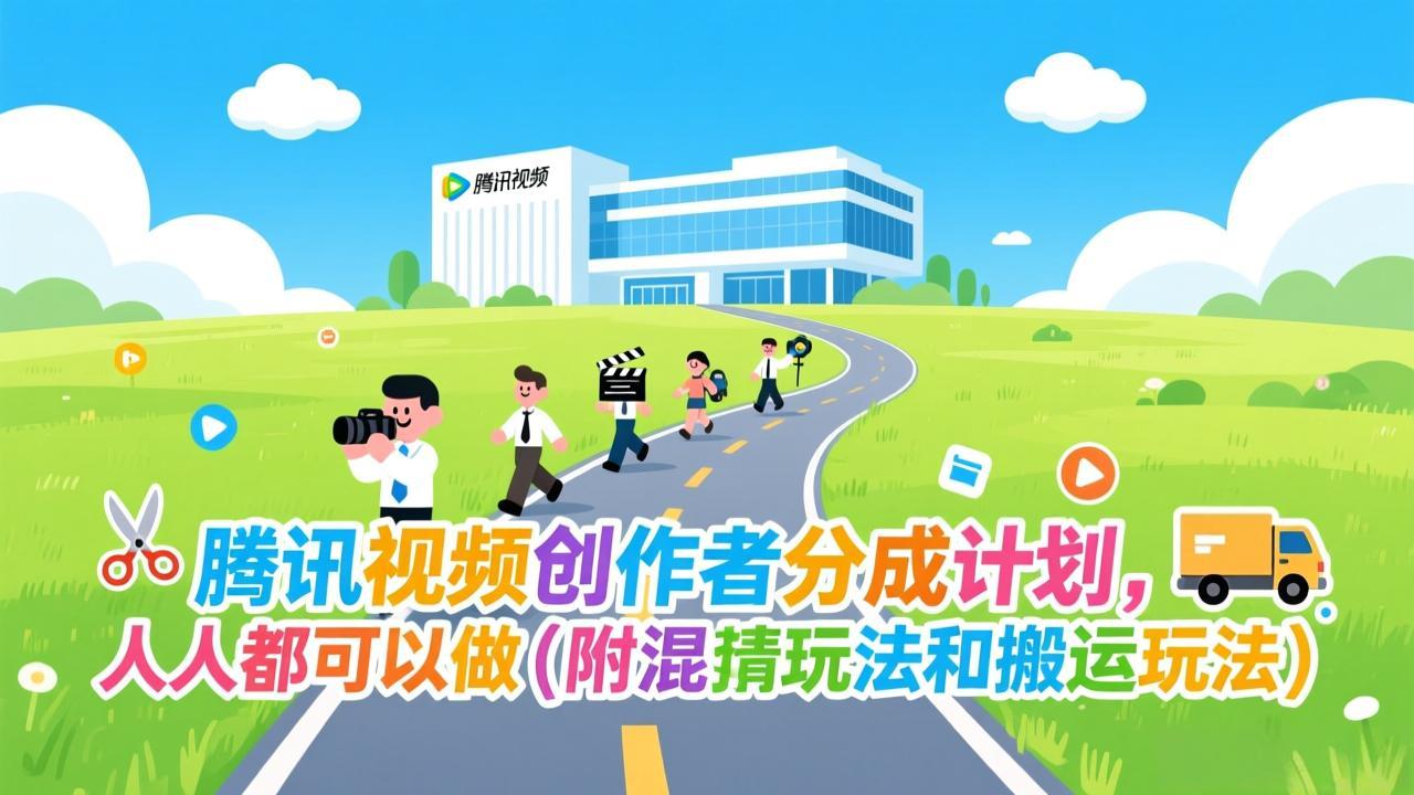 腾讯视频创作者分成计划，人人都可以做(附混剪玩法和搬运玩法-副业网资源站