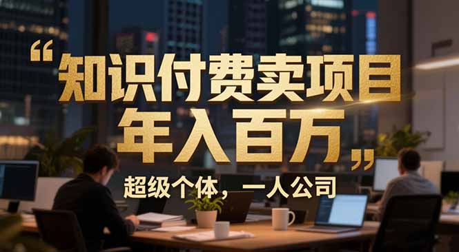 从0到年入百万：超级个体实战心得公开，个人IP×精准引流×成交系统全拆解-副业网资源站