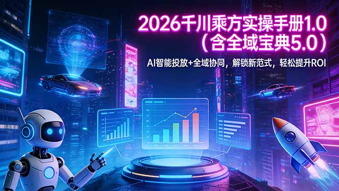 2026 千川乘方实操手册 1.0(含全域宝典 5.0-副业网资源站