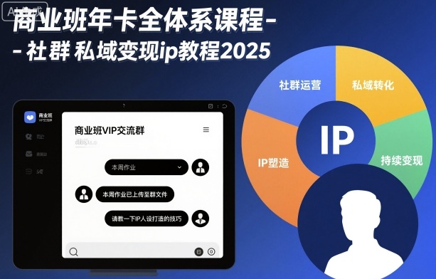 商业班年卡全体系课程-社群私域变现ip教程2025-副业网资源站