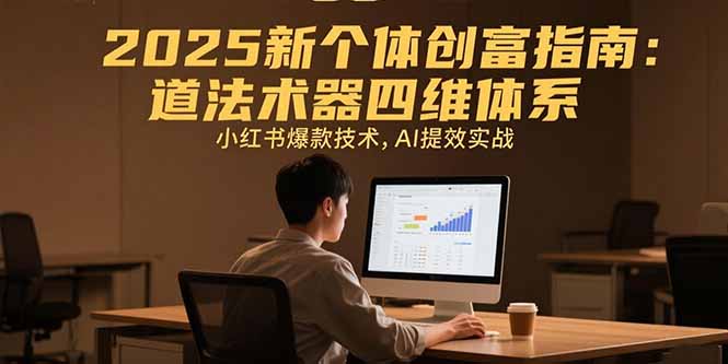 2025新个体创富指南：道法术器四维体系，小红书爆款技术，AI提效实战-副业网资源站