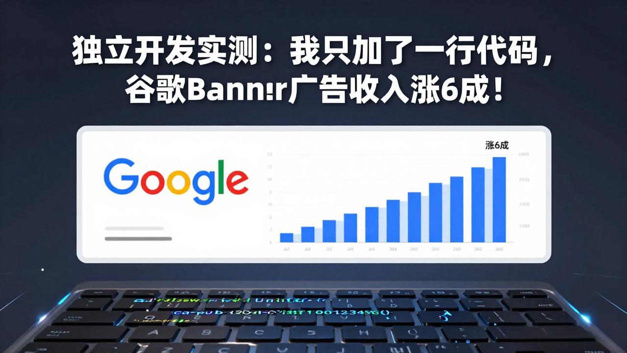 付费文章：独立开发实测：我只加了一行代码，谷歌Banner广告收入涨6成！-副业网资源站