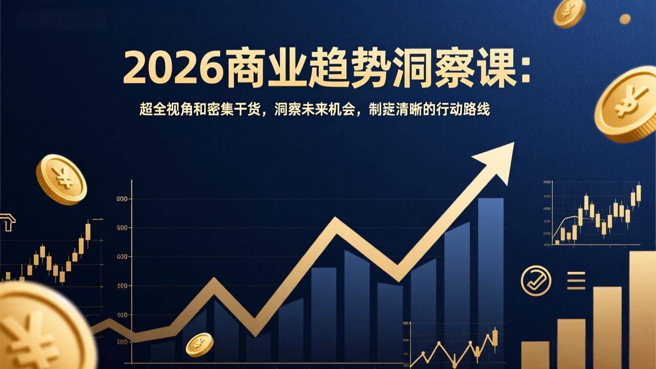 2026商业趋势洞察课：超全视角和密集干货，洞察未来机会，制定清晰的行动路线-副业网资源站