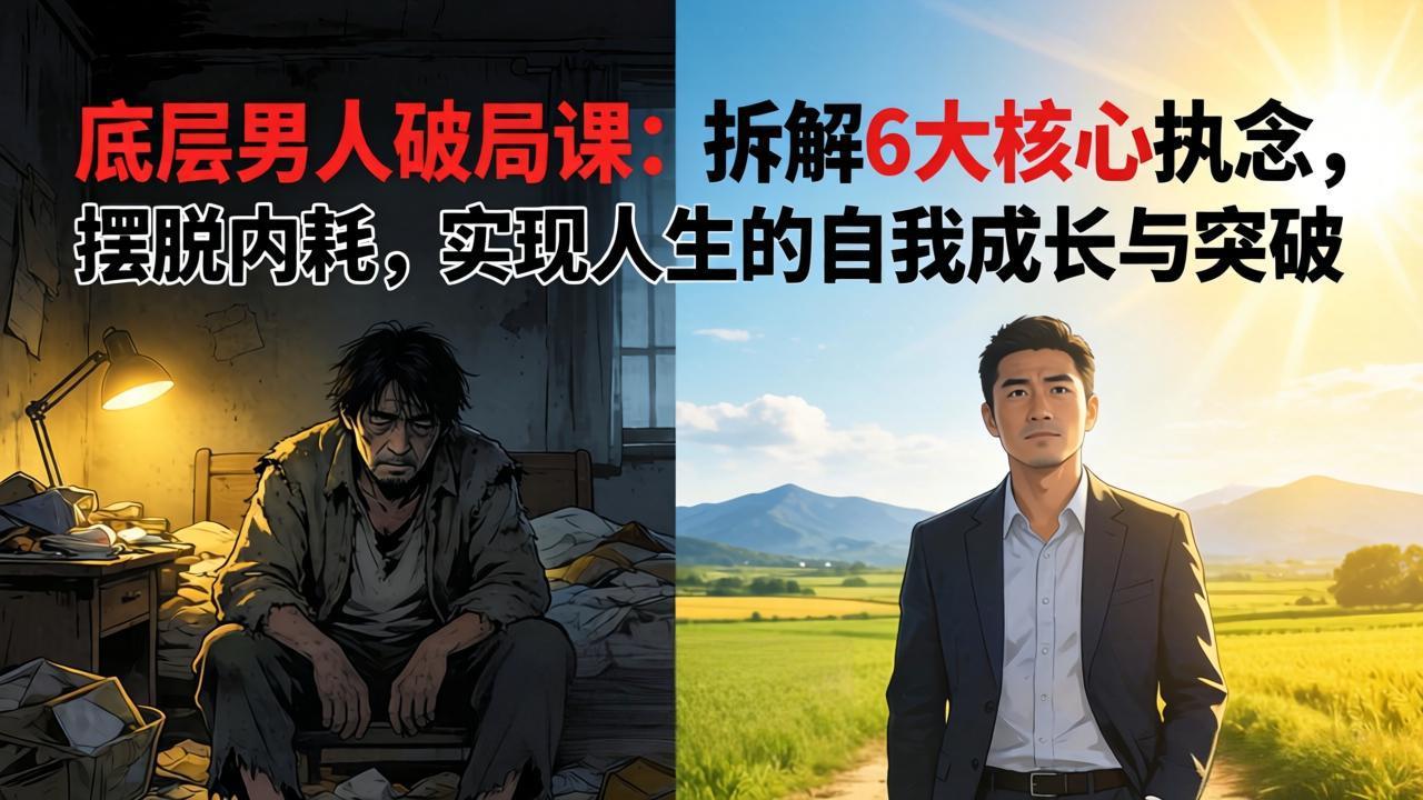 付费文章：底层男人破局课：拆解 6 大核心执念，摆脱内耗，实现人生的自我成长与突破-副业网资源站