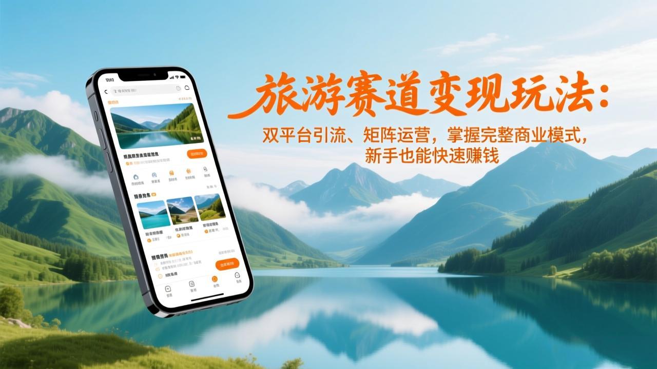 旅游赛道变现玩法：双平台引流、矩阵运营，掌握完整商业模式，新手也能快速赚钱-副业网资源站