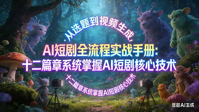 AI 短剧全流程实战手册：从选题到视频生成，十二篇章系统掌握 AI 短剧核心技术-副业网资源站