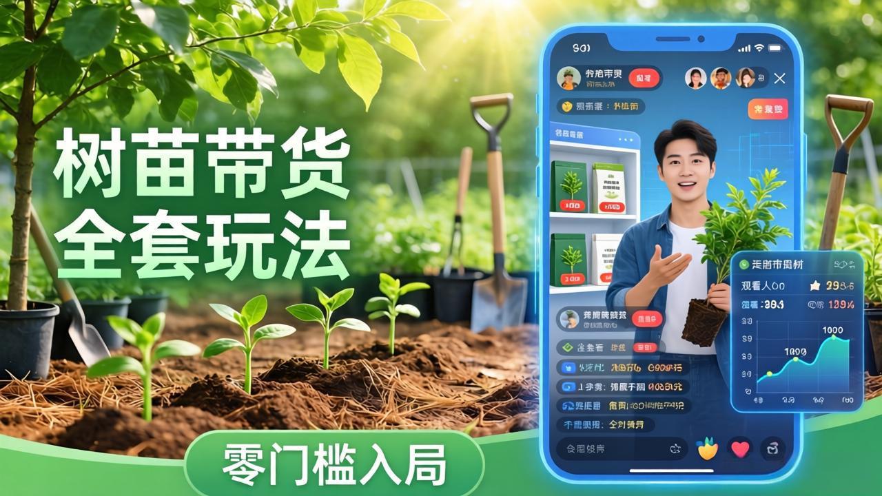 视频号AI树苗带货全套玩法：零门槛入局，掌握豆包、千问等AI工具制作树苗视频的全套流程-副业网资源站