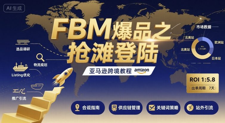 FBM爆品之抢滩登陆-亚马逊跨境教程-副业网资源站