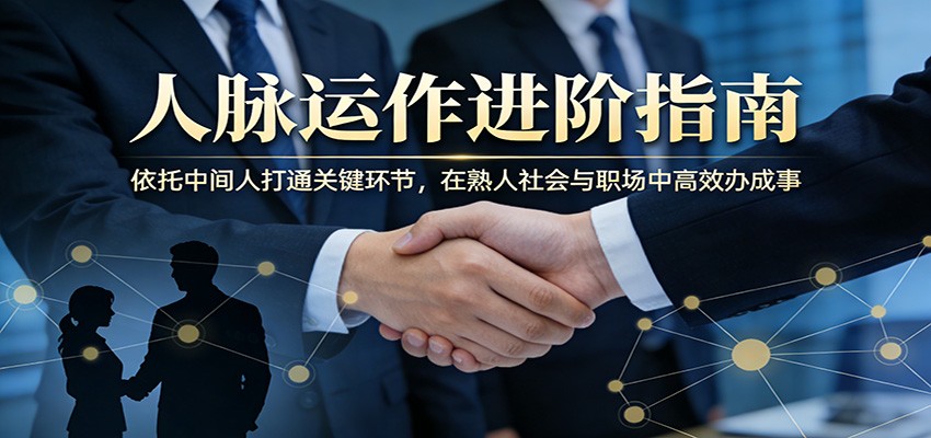 付费文章：人脉运作进阶指南，依托中间人打通关键环节，在熟人社会与职场中高效办成事-副业网资源站