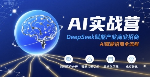 AI实战营：DeepSeek赋能产业商业招商，AI赋能招商全流程-副业网资源站