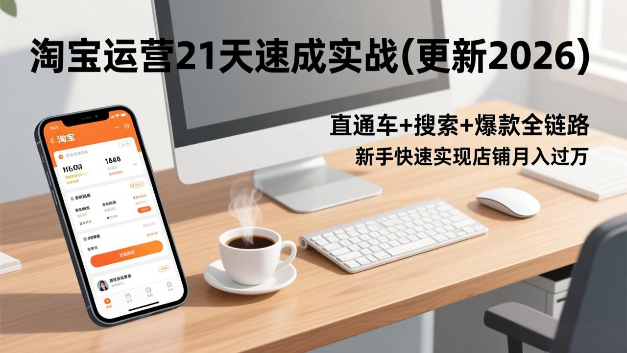 淘宝运营21天速成实战(更新2026-副业网资源站