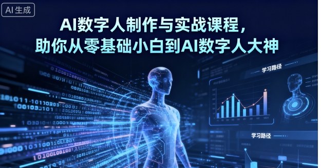 AI数字人制作与实战课程，助你从零基础小白到AI数字人大神-副业网资源站