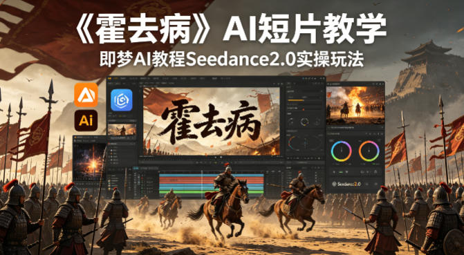 《霍去病》AI短片教学，即梦AI教程Seedance2.0实操玩法-副业网资源站