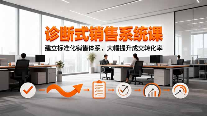 诊断式销售系统课，建立标准化销售体系，大幅提升成交转化率-副业网资源站