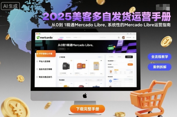 2025美客多自发货运营手册：从0到1精通Mercado Libre，系统性的Mercado Libre运营指南-副业网资源站
