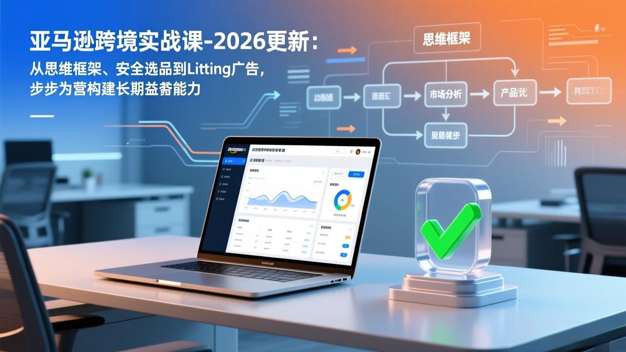 亚马逊跨境实战课-2026更新：从思维框架、安全选品到Listing广告，步步为营构建长期盈利能力-副业网资源站