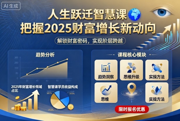 人生跃迁智慧课，把据2025财富增长新动向-副业网资源站