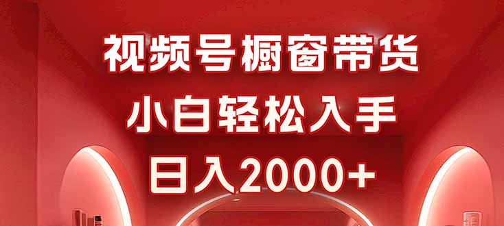 视频号橱窗带货，小白轻松入手，日入2000+-副业网资源站