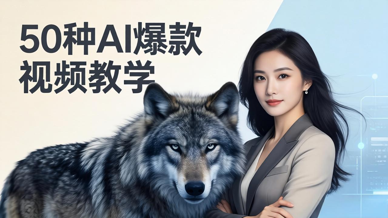 50种AI爆款视频教学：影视级古诗词+治愈萌宠+山海经蛟龙，高阶宝典商业落地-副业网资源站