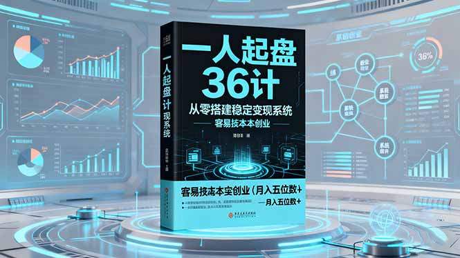 一人起盘36计：从零搭建稳定变现系统，实现低成本创业，月入五位数+-副业网资源站