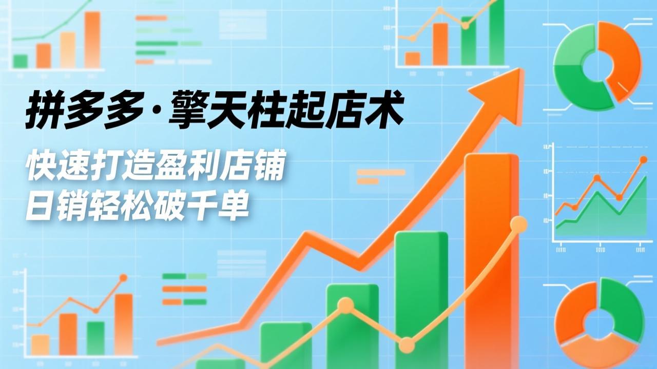 拼多多·擎天柱起店术，爆流布局、利润起飞、不断流，快速打造盈利店铺，日销破千单(更新-副业网资源站