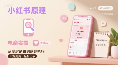 小红书原理以及详细实操流程，小红书电商教程-副业网资源站