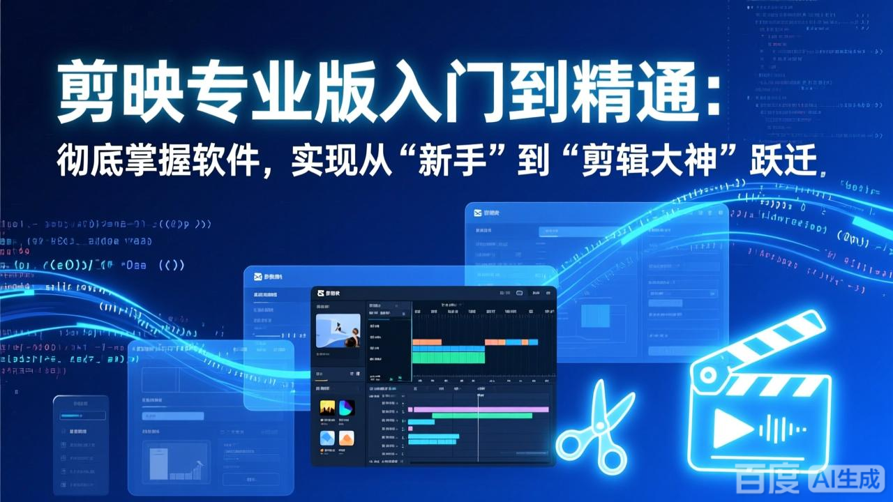 剪映专业版入门到精通：彻底掌握软件，实现从“新手”到“剪辑大神”跃迁-副业网资源站