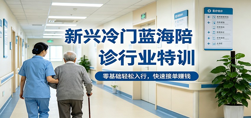 新兴冷门蓝海陪诊行业特训，零基础轻松入行，快速接单赚钱-副业网资源站
